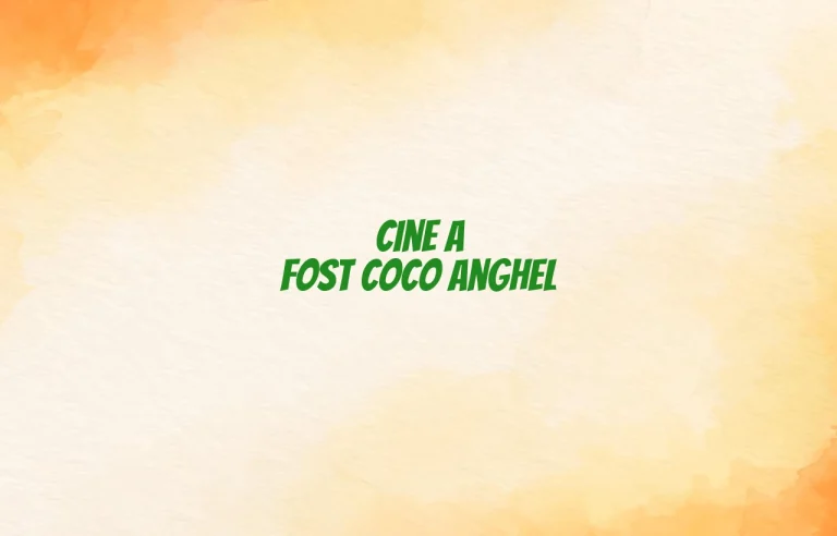 cine a fost coco anghel