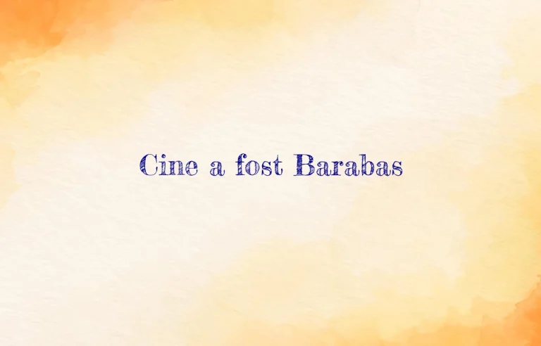 cine a fost barabas