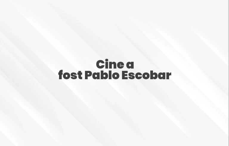 cine a fost pablo escobar