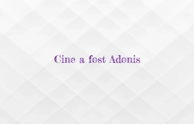 cine a fost adonis