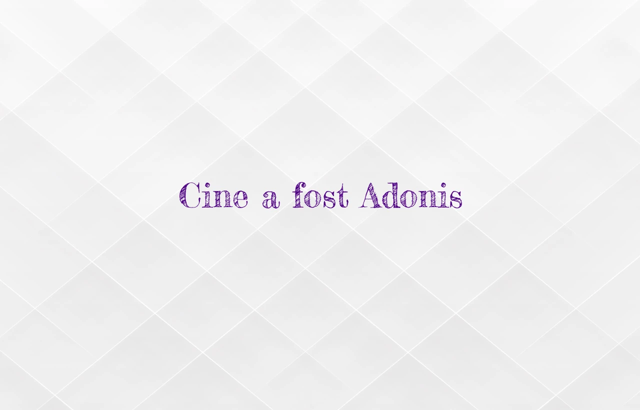 cine a fost adonis