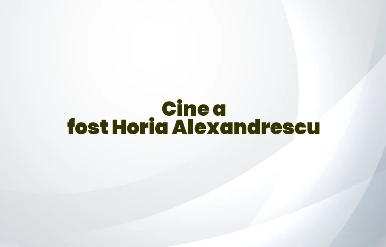cine a fost horia alexandrescu