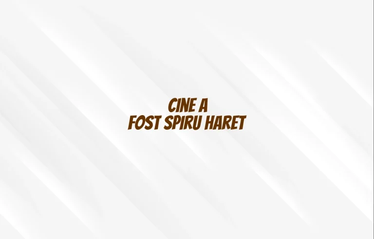 cine a fost spiru haret