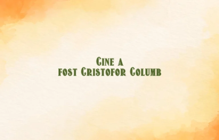 cine a fost cristofor columb